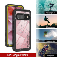 Cargar imagen en el visor de la galería, Caso impermeable de Google Pixel 9, cubierta de armadura punkcase [serie extrema] con protector de pantalla incorporado [amarillo]
