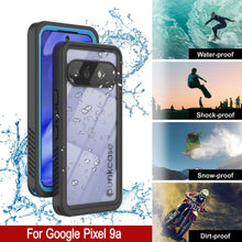 Cargar imagen en el visor de la galería, Caso impermeable de Google Pixel 9a, cubierta de armadura punkcase [serie extrema] con protector de pantalla incorporado [azul claro]

