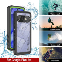 Cargar imagen en el visor de la galería, Caso impermeable de Google Pixel 9a, cubierta de armadura punkcase [serie extrema] con protector de pantalla incorporado [verde claro]
