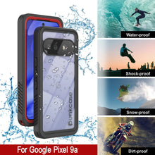 Cargar imagen en el visor de la galería, Caso impermeable de Google Pixel 9a, cubierta de armadura punkcase [serie extrema] con protector de pantalla incorporado [rojo]
