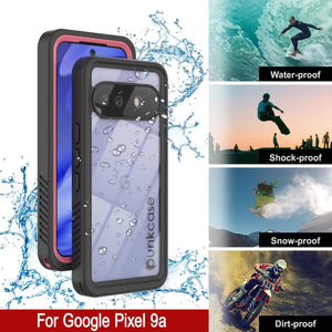 Caso impermeable de Google Pixel 9a, cubierta de armadura punkcase [serie extrema] con protector de pantalla incorporado [rosa]