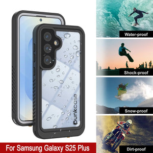 Funda protectora de pantalla para Galaxy S25+ Plus resistente al agua y a los golpes [Serie Extreme] [Blanca]