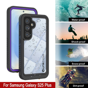 Funda protectora de pantalla para Galaxy S25+ Plus resistente al agua y a los golpes [Serie Extreme] [morado]