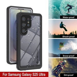 Funda protectora de pantalla para Galaxy S25 Ultra resistente al agua y a los golpes [Serie Extreme] [Blanca]