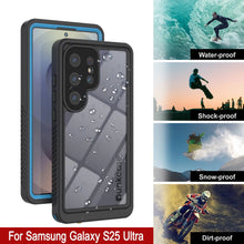 Cargar imagen en el visor de la galería, Funda protectora de pantalla para Galaxy S25 Ultra resistente al agua y a los golpes [Serie Extreme] [azul claro]
