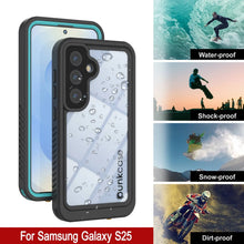 Load image into Gallery viewer, Funda protectora de pantalla para Galaxy S25 resistente al agua y a los golpes [Serie Extreme] [Verde azulado]
