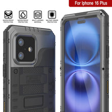 Cargar imagen en el visor de la galería, iPhone 16 Plus Metal Extreme 3.0 Serie Estuche impermeable aluminio IP68 w/buillt en la pantalla Protector y Kickstand [Silver]
