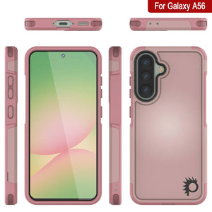 Punkcase Galaxy A56 Case, [Serie Spartan 2.0] Carrera cubierta de servicio pesado resistente [rosa]