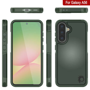Punkcase Galaxy A56 Case, [Serie Spartan 2.0] Carrera de servicio pesado resistente [verde oscuro]