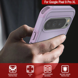 Punkcase Google Pixel 9 Pro XL Case, [Serie Spartan 2.0] Cubierta de servicio pesado resistente con protector de pantalla incorporado [magenta]