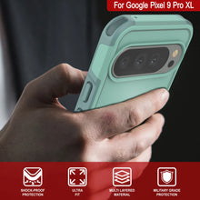 Cargar imagen en el visor de la galería, Punkcase Google Pixel 9 Pro XL Case, [Serie Spartan 2.0] Cubierta de servicio pesado resistente con protector de pantalla incorporado [verde azulado]
