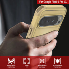 Cargar imagen en el visor de la galería, Punkcase Google Pixel 9 Pro XL Case, [Serie Spartan 2.0] Cubierta de servicio pesado transparente con protector de pantalla incorporado [Amarillo]
