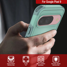 Cargar imagen en el visor de la galería, Punkcase Google Pixel 9 Caso, [Serie Spartan 2.0] Cubierta de servicio pesado resistente con protector de pantalla incorporado [verde azulado]
