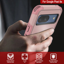 Load image into Gallery viewer, Funda PunkCase para Google Pixel 9, [Serie Spartan 2.0], transparente, resistente y duradera, con protector de pantalla incorporado [rosa]
