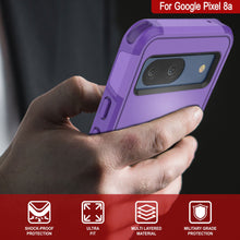 Load image into Gallery viewer, Funda PunkCase para Google Pixel 9, [Serie Spartan 2.0], transparente, resistente y duradera, con protector de pantalla incorporado [morado]
