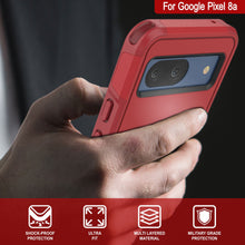 Load image into Gallery viewer, Funda PunkCase para Google Pixel 9 Pro XL, [Serie Spartan 2.0], transparente, resistente y duradera, con protector de pantalla incorporado [rojo]
