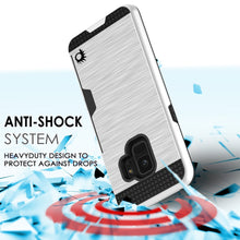 Cargar imagen en el visor de la galería, Galaxy S9 Case, PUNKcase [SLOT Series] [Slim Fit] Dual-Layer Armor Cover w/Integrated Anti-Shock System, Credit Card Slot &amp; Screen Protector [White] (Color in image: Gold)
