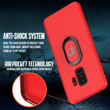 Cargar imagen en el visor de la galería, Galaxy S9 PLUS, Punkcase Magnetix Protective TPU Cover W/ Kickstand, Ring Grip Holder &amp; Metal Plate for Magnetic Car Phone Mount PLUS PunkShield Screen Protector for Samsung S9+ Edge [Red] (Color in image: blue)

