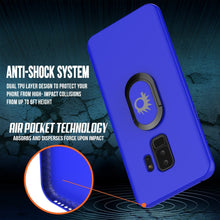 Cargar imagen en el visor de la galería, Galaxy S9 PLUS, Punkcase Magnetix Protective TPU Cover W/ Kickstand, Ring Grip Holder &amp; Metal Plate for Magnetic Car Phone Mount PLUS PunkShield Screen Protector for Samsung S9+ Edge [Blue] (Color in image: red)
