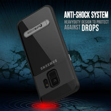 Cargar imagen en el visor de la galería, Galaxy S9 Case, PUNKcase [LUCID 3.0 Series] [Slim Fit] [Clear Back] Armor Cover w/ Integrated Kickstand, Anti-Shock System &amp; PUNKSHIELD Screen Protector for Samsung Galaxy S9 [Black] (Color in image: Gold)
