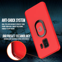 Cargar imagen en el visor de la galería, Galaxy S9 Case, Punkcase Magnetix Protective TPU Cover W/ Kickstand, Ring Grip Holder &amp; Metal Plate for Magnetic Car Phone Mount PLUS PunkShield Screen Protector for Samsung S9 Edge [Red] (Color in image: blue)
