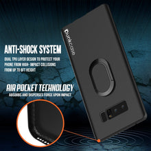 Cargar imagen en el visor de la galería, Galaxy Note 8 Case, Punkcase Magnetix Protective TPU Cover W/ Kickstand, Screen Protector [Black] 
