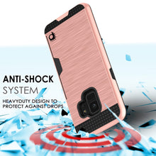 Cargar imagen en el visor de la galería, Galaxy S9 Case, PUNKcase [SLOT Series] [Slim Fit] Dual-Layer Armor Cover w/Integrated Anti-Shock System, Credit Card Slot [Rose Gold] (Color in image: Silver)

