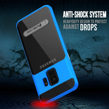 Cargar imagen en el visor de la galería, Galaxy S9 Case, PUNKcase [LUCID 3.0 Series] [Slim Fit] [Clear Back] Armor Cover w/ Integrated Kickstand, Anti-Shock System &amp; PUNKSHIELD Screen Protector for Samsung Galaxy S9 [Blue] (Color in image: Gold)
