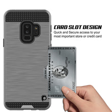 Cargar imagen en el visor de la galería, Galaxy S9 Plus Case, PUNKcase [SLOT Series] [Slim Fit] Dual-Layer Armor Cover w/Integrated Anti-Shock System [Grey] (Color in image: Silver)
