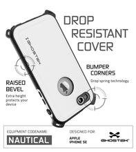 Cargar imagen en el visor de la galería, iPhone SE/5S/5 Waterproof Case, Ghostek® Nautical White Series| Underwater | Aluminum Frame (Color in image: Pink)
