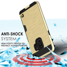 Cargar imagen en el visor de la galería, Galaxy S9 Plus Case, PUNKcase [SLOT Series] [Slim Fit] Dual-Layer Armor Cover w/Integrated Anti-Shock System [Gold] (Color in image: Black)
