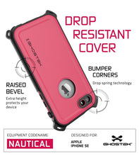 Cargar imagen en el visor de la galería, iPhone SE/5S/5 Waterproof Case, Ghostek® Nautical Pink Series| Underwater | Aluminum Frame (Color in image: Green)
