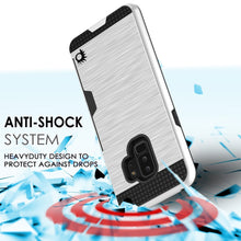 Cargar imagen en el visor de la galería, Galaxy S9 Plus Case, PUNKcase [SLOT Series] [Slim Fit] Dual-Layer Armor Cover w/Integrated Anti-Shock System, Credit Card Slot &amp; Screen Protector [White] (Color in image: Gold)
