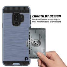 Cargar imagen en el visor de la galería, Galaxy S9 Plus Case, PUNKcase [SLOT Series] [Slim Fit] Dual-Layer Armor Cover w/Integrated Anti-Shock System, Credit Card Slot [Navy] (Color in image: Silver)
