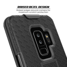 Cargar imagen en el visor de la galería, Punkcase Galaxy S9 PLUS Case With Screen Protector, Holster Belt Clip &amp; Built-In Kickstand Non Slip Dual Layer Hybrid TPU Full Body Protection [Thin Fit] for Samsung Galaxy S9+ Edge [Black] 
