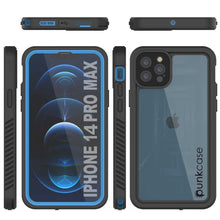 Cargar imagen en el visor de la galería, Products iPhone 14 Pro Max Waterproof Case, Punkcase [Extreme Series] Armor Cover W/ Built In Screen Protector [Light Blue] (Color in image: Red)
