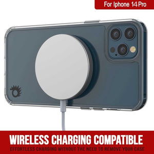  For Iphone 14 Pro WIRELESS CHARGING COMPATIBLE EFFORTLESS CHARGING WITHOUT THE NEED TO REMOVE YOUR CASE (Color in image: crystal pink)