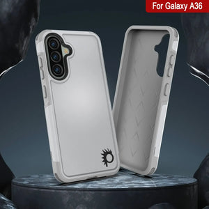 Punkcase Galaxy A36 Case, [Serie Spartan 2.0] Carrera de servicio pesado resistente [blanco]