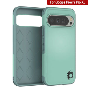 Punkcase Google Pixel 9 Pro XL Case, [Serie Spartan 2.0] Cubierta de servicio pesado resistente con protector de pantalla incorporado [verde azulado]