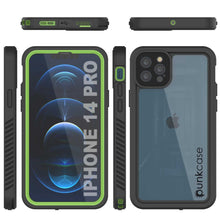 Cargar imagen en el visor de la galería, iPhone 14 Pro Waterproof Case, Punkcase [Extreme Series] Armor Cover W/ Built In Screen Protector [Light Green] (Color in image: Red)
