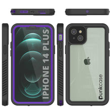 Cargar imagen en el visor de la galería, iPhone 14 Plus Waterproof Case, Punkcase [Extreme Series] Armor Cover W/ Built In Screen Protector [Purple] (Color in image: Red)
