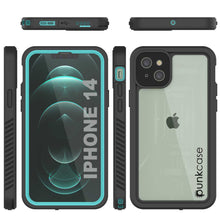 Cargar imagen en el visor de la galería, iPhone 14  Waterproof Case, Punkcase [Extreme Series] Armor Cover W/ Built In Screen Protector [Teal] (Color in image: Red)
