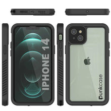 Cargar imagen en el visor de la galería, iPhone 14  Waterproof Case, Punkcase [Extreme Series] Armor Cover W/ Built In Screen Protector [Black] (Color in image: Red)
