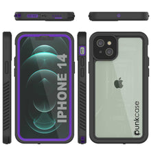 Cargar imagen en el visor de la galería, iPhone 14  Waterproof Case, Punkcase [Extreme Series] Armor Cover W/ Built In Screen Protector [Purple] (Color in image: Red)
