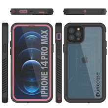 Cargar imagen en el visor de la galería, iPhone 14 Pro Max Waterproof Case, Punkcase [Extreme Series] Armor Cover W/ Built In Screen Protector [Pink] (Color in image: Red)
