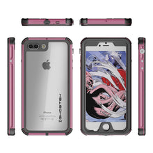Cargar imagen en el visor de la galería, iPhone 7+ Plus Waterproof Case, Ghostek® Atomic 3.0 Pink Series (Color in image: Black)
