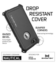 Cargar imagen en el visor de la galería, iPhone SE/5S/5 Waterproof Case, Ghostek® Nautical Black Series| Underwater | Aluminum Frame (Color in image: Pink)
