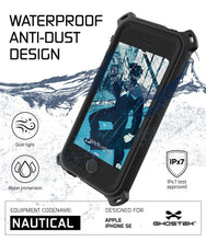 Cargar imagen en el visor de la galería, iPhone SE/5S/5 Waterproof Case, Ghostek® Nautical Black Series| Underwater | Aluminum Frame (Color in image: Green)
