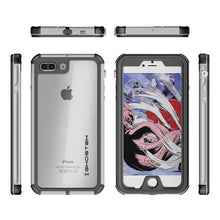 Cargar imagen en el visor de la galería, iPhone 8+ Plus Waterproof Case, Ghostek® Atomic 3.0 Silver Series | Underwater | Touch-ID (Color in image: Black)
