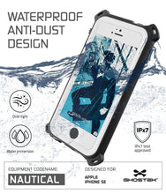 Cargar imagen en el visor de la galería, iPhone SE/5S/5 Waterproof Case, Ghostek® Nautical White Series| Underwater | Aluminum Frame (Color in image: Green)
